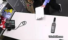 caught cougar deepthroats guard's dick