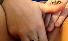 Horny friend narrates close-up fingering of wet pussy in masturbation session