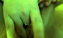 Horny friend narrates close-up fingering of wet pussy in masturbation session