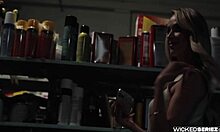 shy blonde emma hix and cherry kiss share deepthroat hunger in scene 3