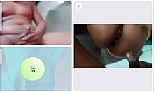 fucking her ass on webcam till she cums hard