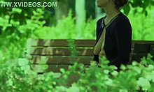 Submissive business woman exposed in public