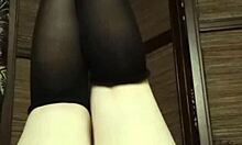 pantyhose solo in lingerie