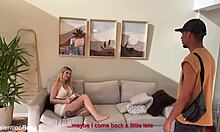 Blonde Wife Calls for Hard Doggystyle Fucking with Monster Cock While Husband Away