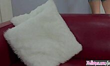 Cute Y Angel Kiss rips clothes to show big natural tits in softcore solo.