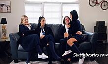 Slutty Babe Begs to Bang Her Friends in Wild Group Action