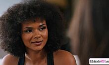 Big Tits Ebony Threesome with Roommate and Girlfriend 😍