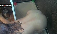 Fat ass soapy teen 18+ comes hard in bathtub, wow!