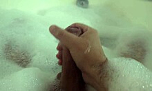i masturbate myself while taking a bubble bath in homemade video