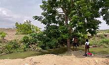 Forest Fuck with Big Ass Friend Screaming Loud in Homemade Clip