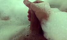 i masturbate myself while taking a bubble bath in homemade video