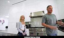 Skinny Blonde Teen 18+ Nanny Used by Big Dick Client