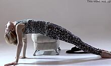 uhh, russian hairy gymnast rita mochalkina showin off her flexy moves naked... damn!