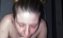 Wife Delivers Amazing Blowjob on Huge Cock!