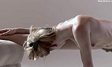 uhh, russian hairy gymnast rita mochalkina showin off her flexy moves naked... damn!