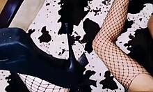 He bent her over in lingerie, fucking her wet pussy and ass until she climaxed, her eyes begging for more.