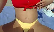 Hot Blonde Feels Pleasure