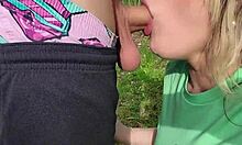 Hot Blonde Loses Remote In Supermarket