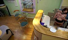 Sweet Step Daughter Candy Red Takes Daddy's Old Cock in Kitchen!