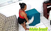 boss eats the maid's tasty little ass