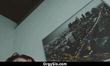 stepbrother gladly accepts and quickly forgets about his ex with the help from his stepsis - orgysis