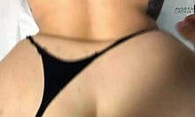 Intense cumshot on big Latina ass