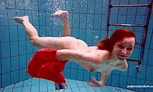 Sexy Naked Twat Avenna Swims Nude In The Pool