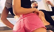 Hot Pornstar Sasha Rose Dances a Sexy Striptease for Neighbors Outdoors