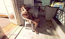 latina amateur enjoys solo time outdoors