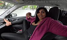 I showed my pussy in the building parking lot and the guard went crazy to fuck me