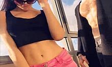 Hot Pornstar Sasha Rose Dances a Sexy Striptease for Neighbors Outdoors