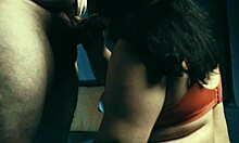 Amateur BBW Latina loves blowjobs! She makes him cum fast, bunda deliciosa.