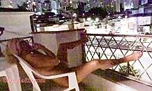 latina amateur enjoys solo time outdoors