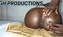 Little african teen amateur performs a dance routine for her father figure