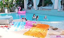 Lesbian Babe Licks Pussy Of Two Best Friends