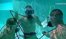 Cum Explodes Everywhere in Pool from Cruz’s Wild Blowjobs!