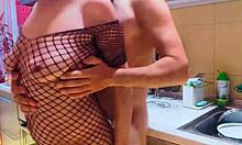 just banging hardcore with a milf at the kitchen counter