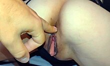 I showed no mercy, opening her holes in her favorite stockings