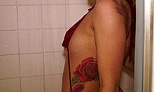 Fucking myself in the shower with dildo and squirting cumshot!