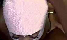 Masked Beauty Deep Throats Big Black Cock in Costume