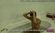 private bathtub solo with shaved tight pussy