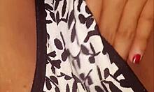 Curvy wife moans on big rod while husband films.