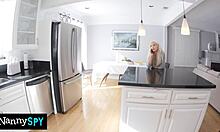 logan watches hot nanny's cam show and wants tight pussy