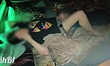 we had sex on a squeaky illuminated hotel bed