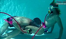 Cum Explodes Everywhere in Pool from Cruz’s Wild Blowjobs!