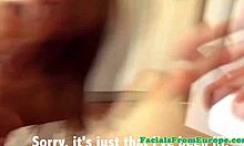 skinny eurobabe gets messy facial after pov blowjob and handjob