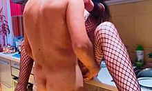 just banging hardcore with a milf at the kitchen counter