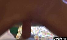 dagfs wakes up babe with horny fingering and blowjob