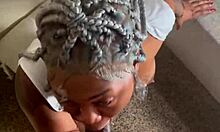 Super Head On Big Black Cock With Choking And Spitting Cum