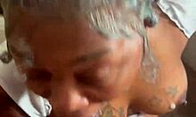 Super Head On Big Black Cock With Choking And Spitting Cum